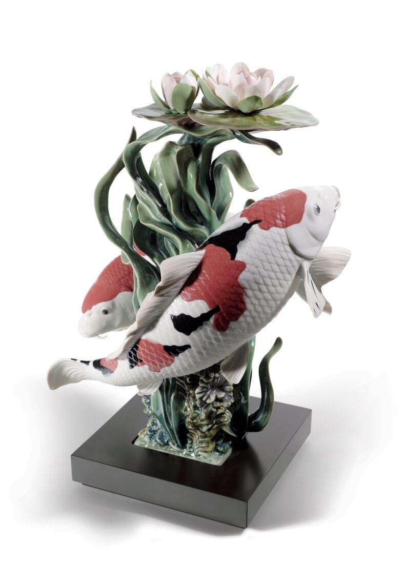 Lladro Escultura Carpas Koi. Serie Limitada