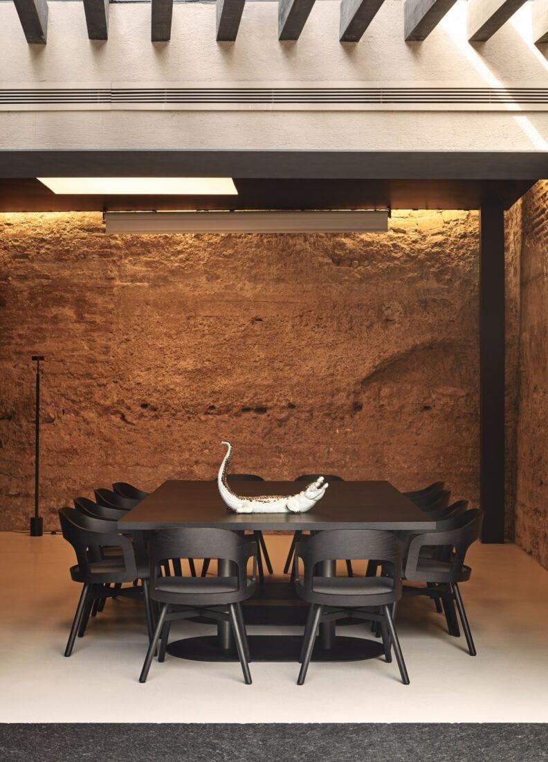 Lladro Escultura Cocodrilo. Blanco Y Cobre