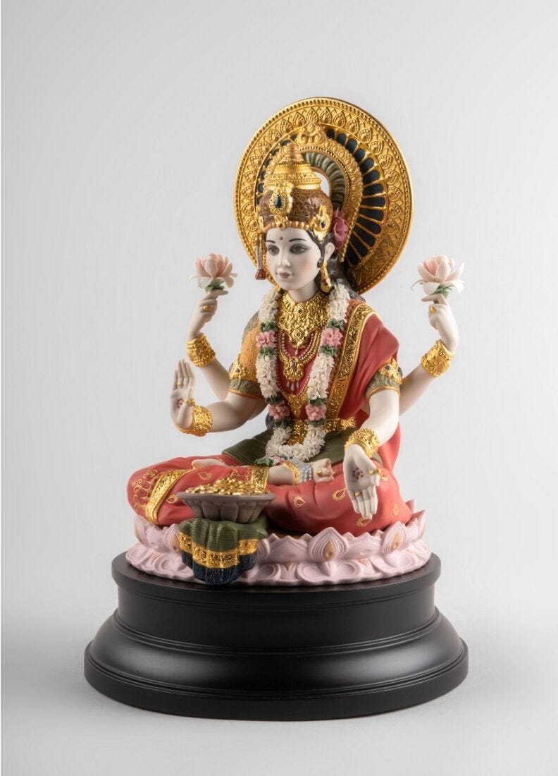Lladro Escultura Diosa Lakshmi. Serie Limitada