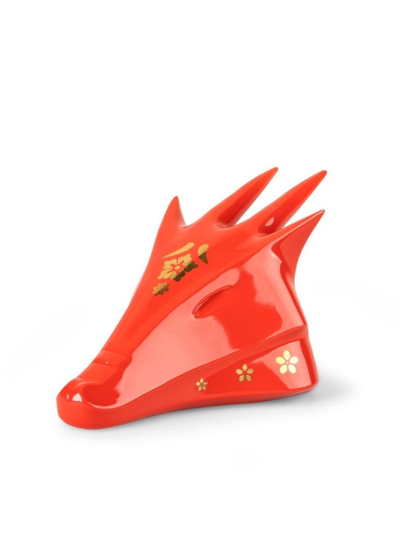 lladro Escultura El Dragón. Rojo - oro