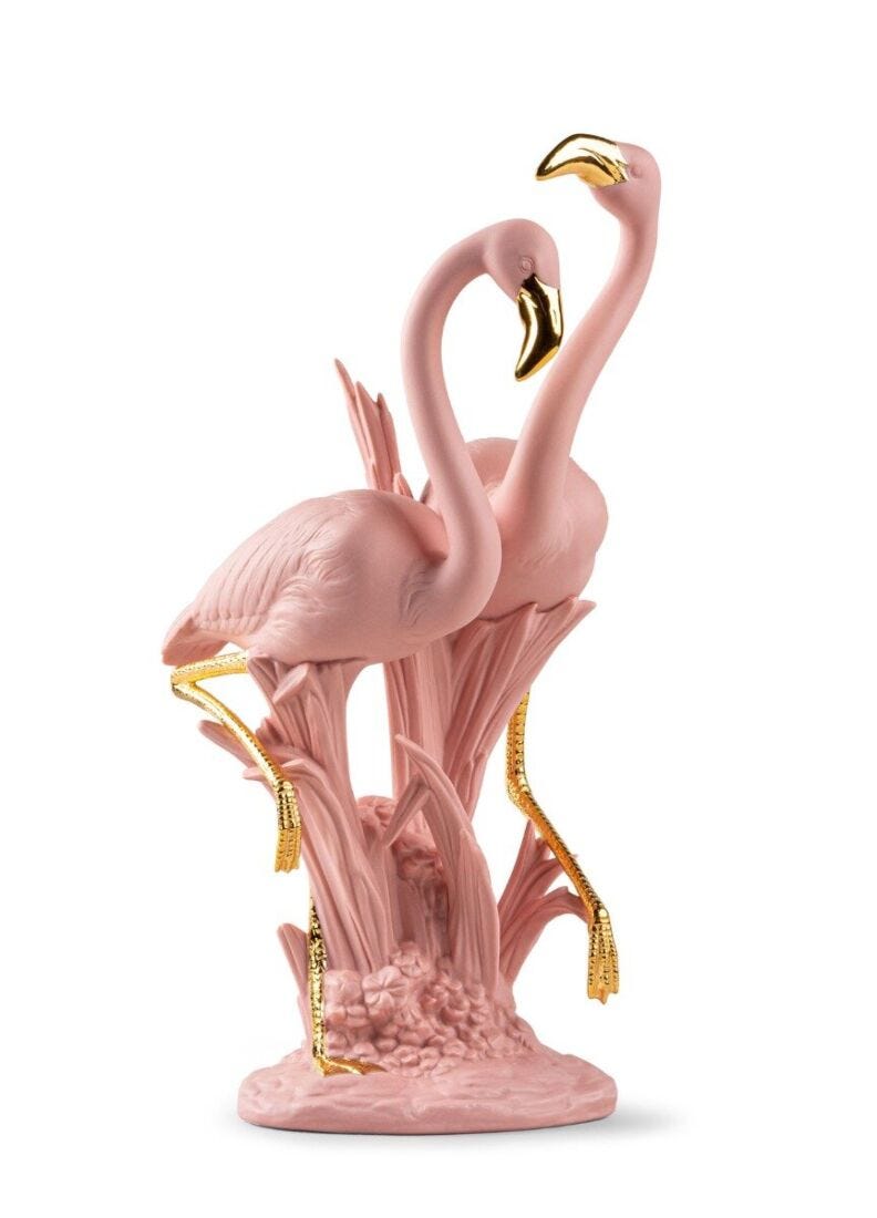 lladro Escultura Flamencos. Rosa