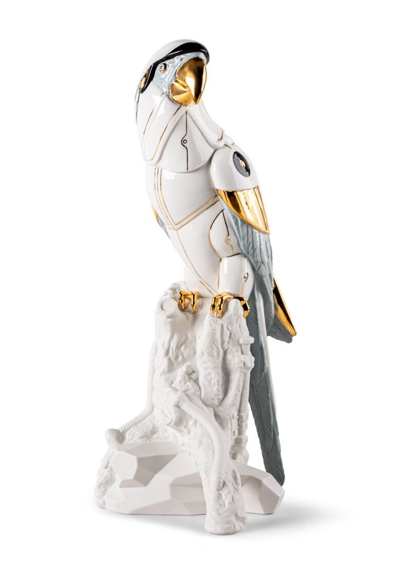 lladro Escultura Guacamayo Cyborg