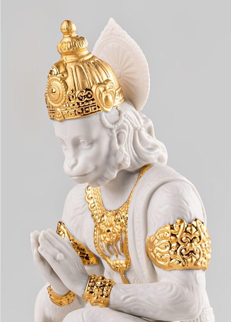 Lladro Escultura Hanuman. Lustre Oro