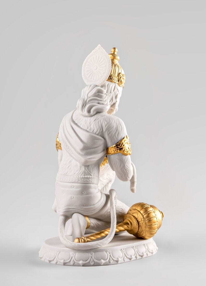 Lladro Escultura Hanuman. Lustre Oro