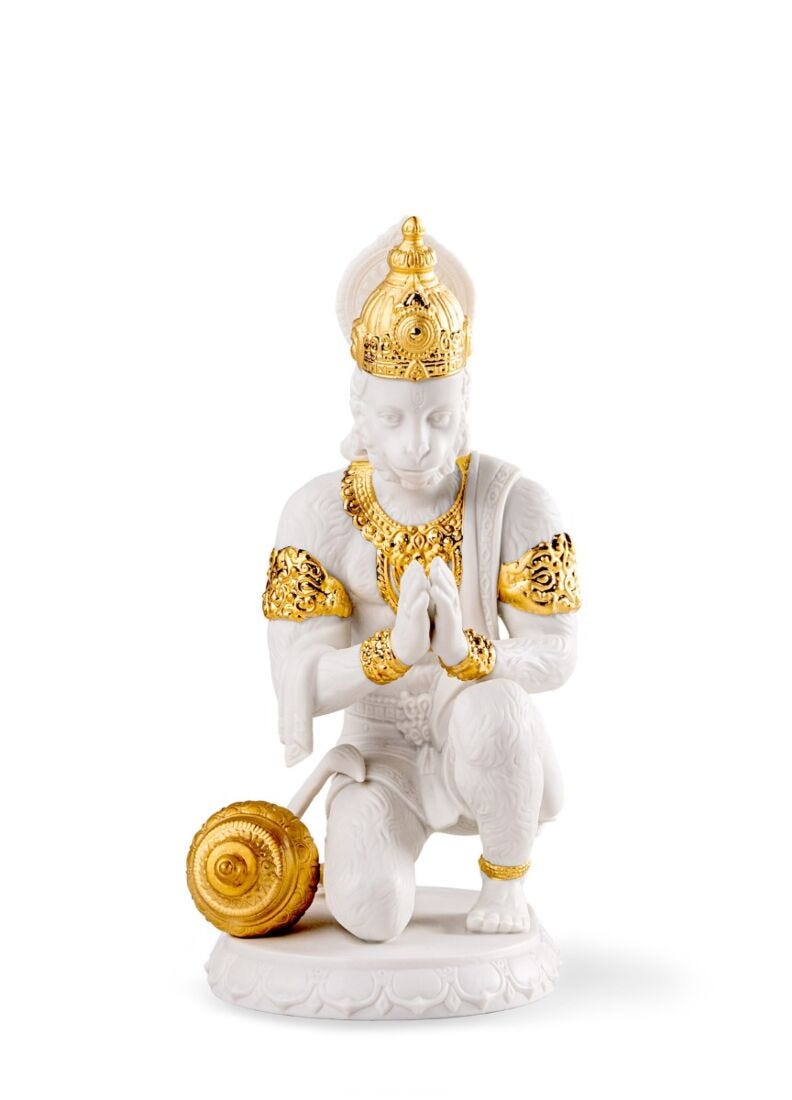 lladro Escultura Hanuman. Lustre oro