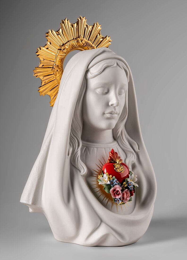 Lladro Escultura Inmaculado Corazón De María