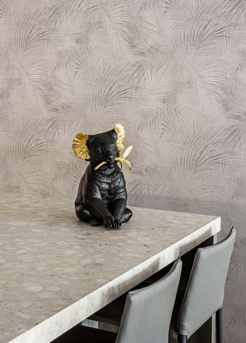 Lladro Escultura Koala. Negro-dorado. Serie Limitada