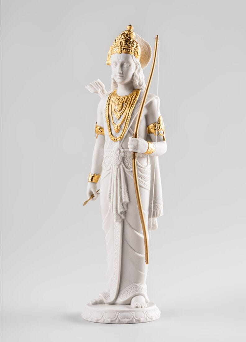 Lladro Escultura Lakshman. Lustre Oro