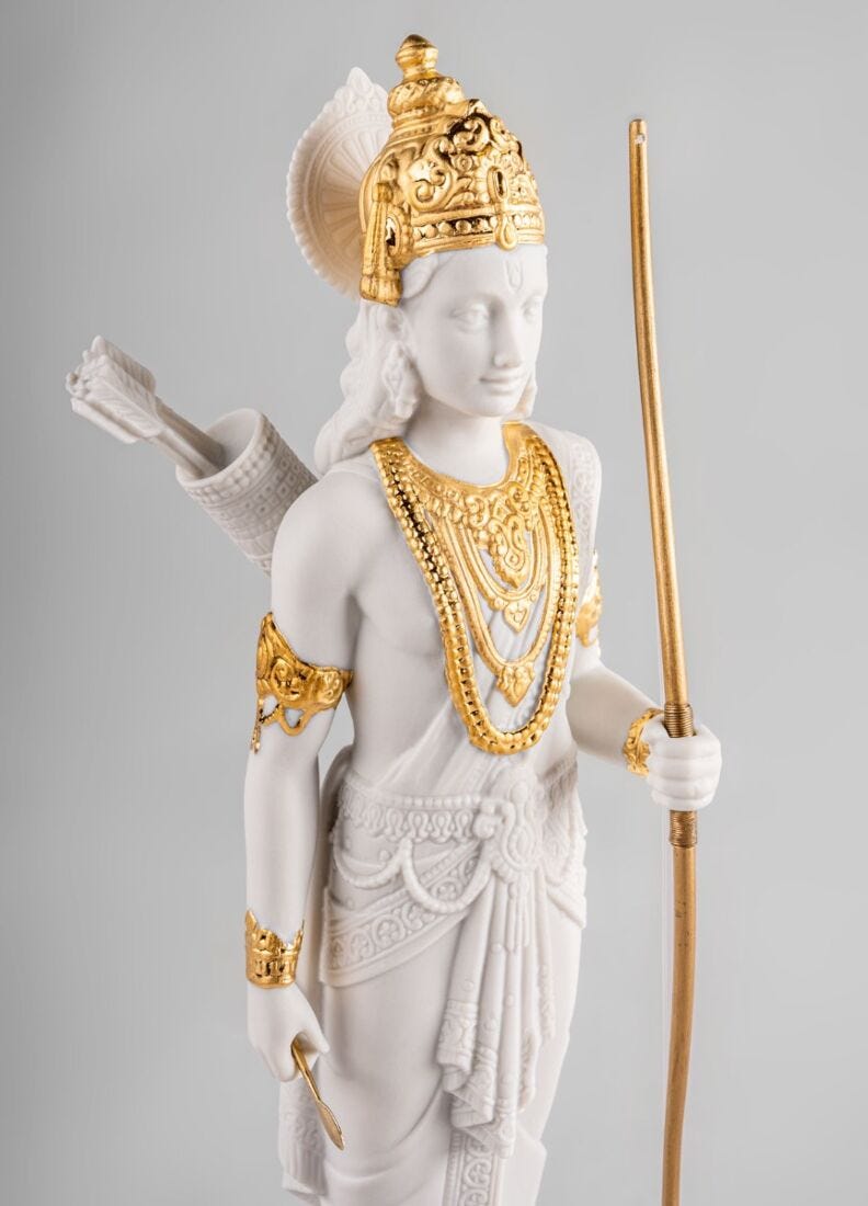 Lladro Escultura Lakshman. Lustre Oro