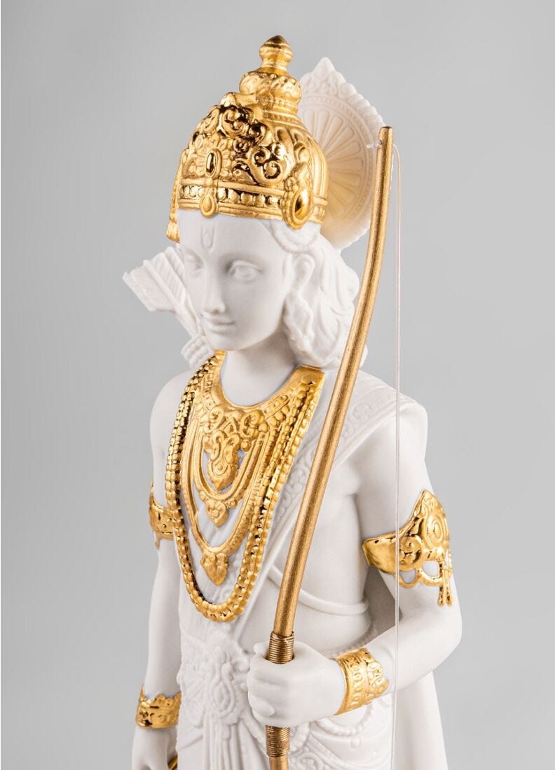 Lladro Escultura Lakshman. Lustre Oro