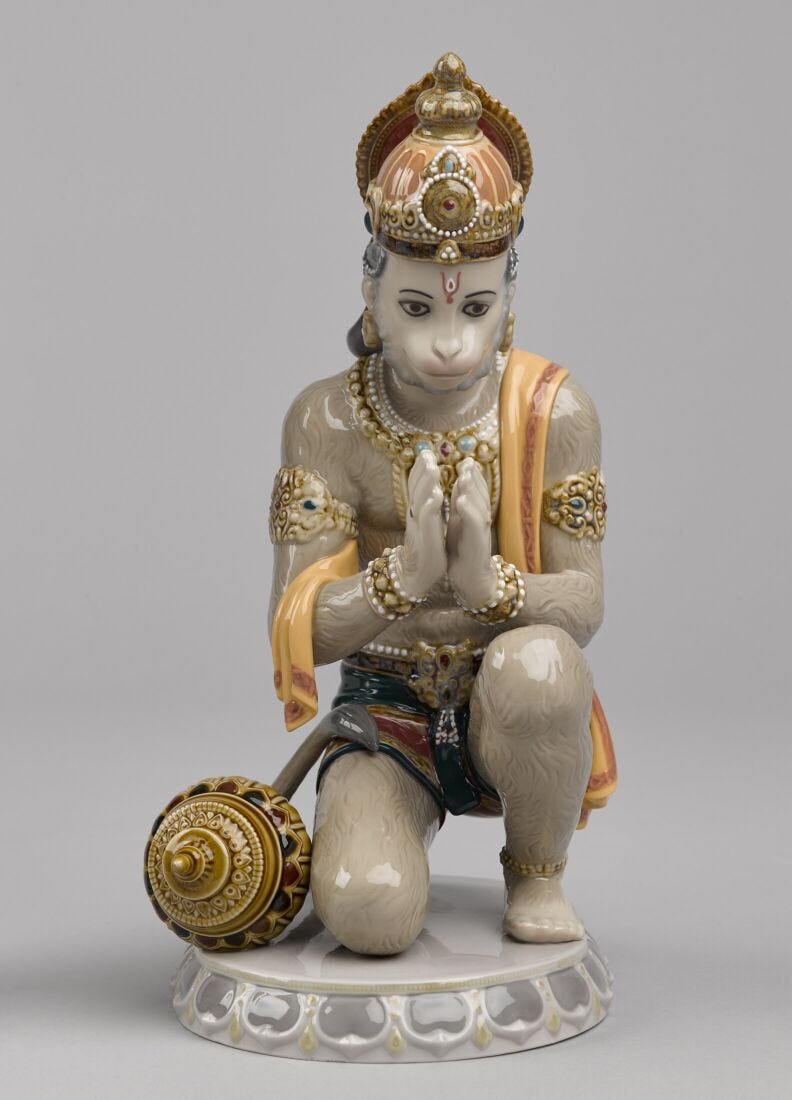 Lladro Escultura Lakshman Y Hanuman. Serie Limitada