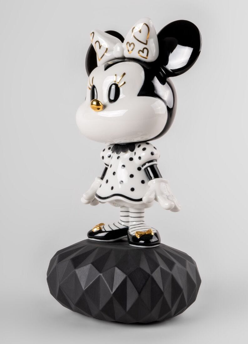 Lladro Escultura Minnie In Black And White