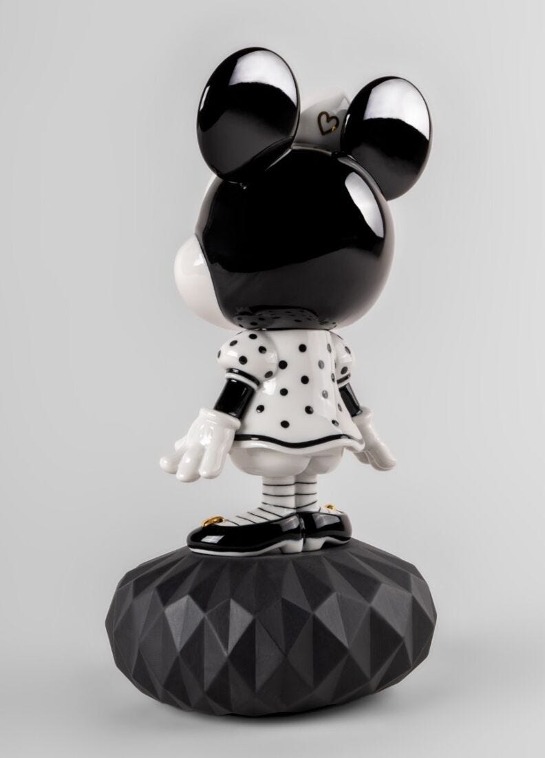 Lladro Escultura Minnie In Black And White