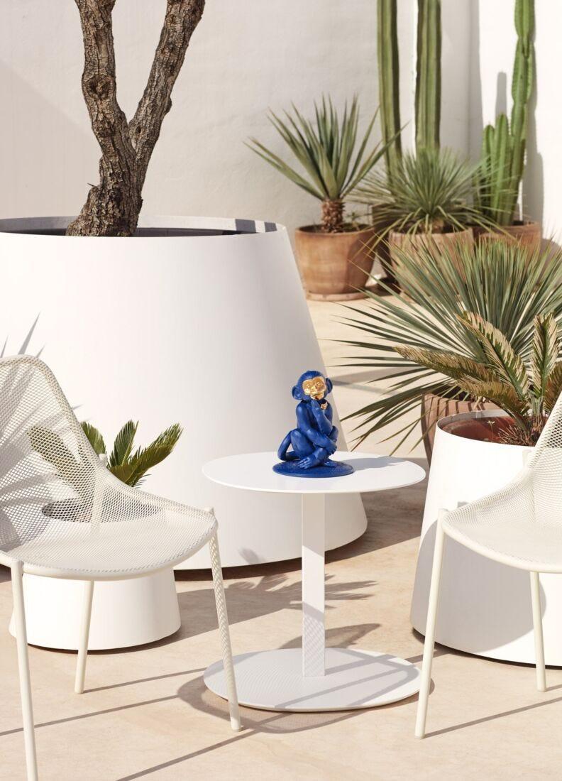 Lladro Escultura Monito. Azul-dorado. Serie Limitada