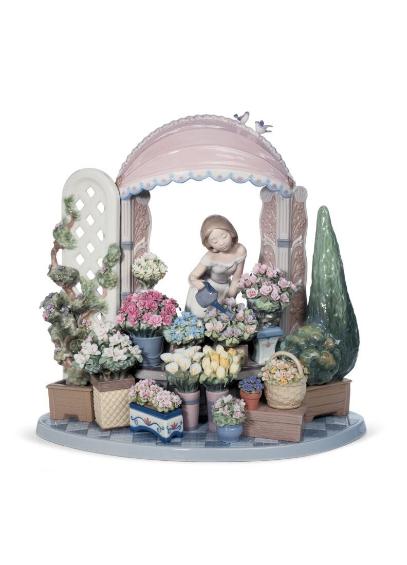 lladro Escultura mujer Florecer romántico