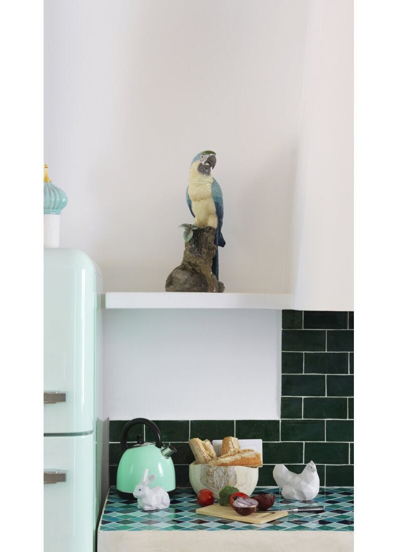 Lladro Escultura Pájaro Guacamayo
