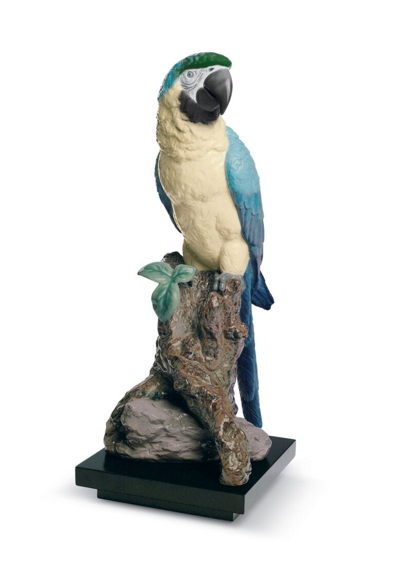 Lladro Escultura Pájaro Guacamayo