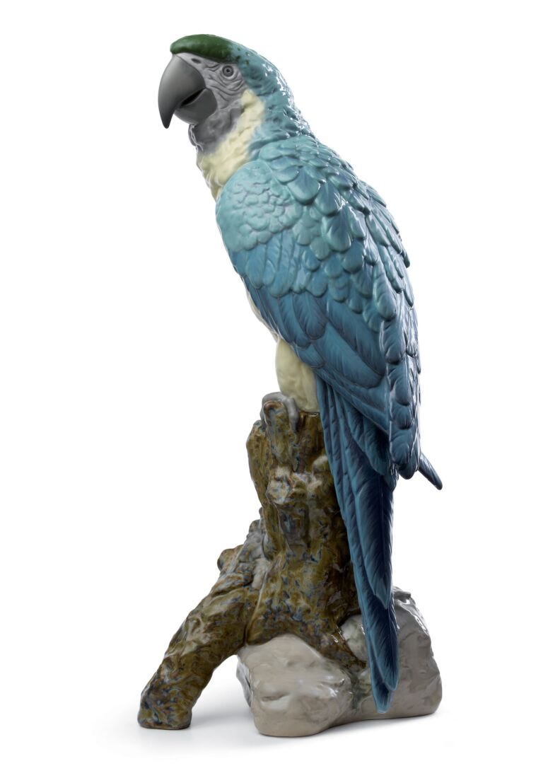 Lladro Escultura Pájaro Guacamayo