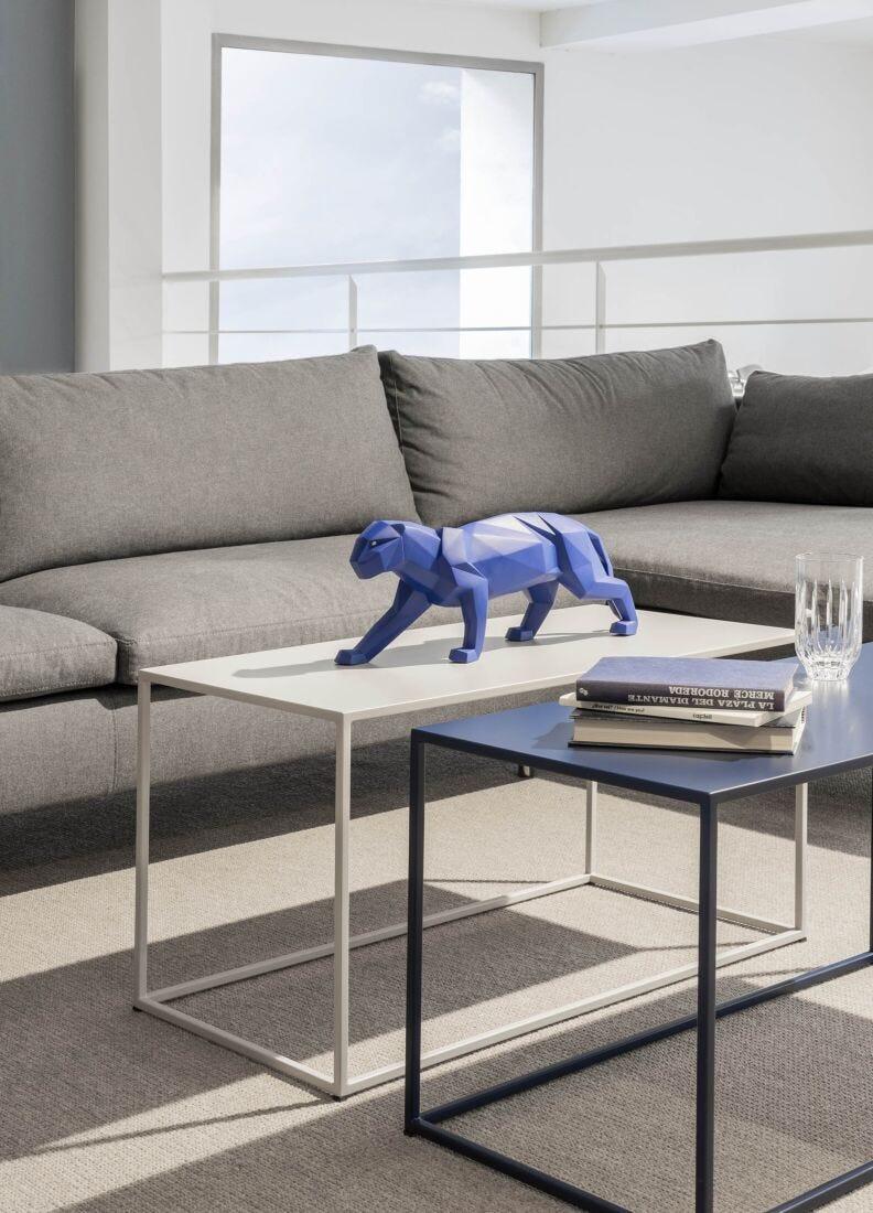 Lladro Escultura Pantera. Azul Mate