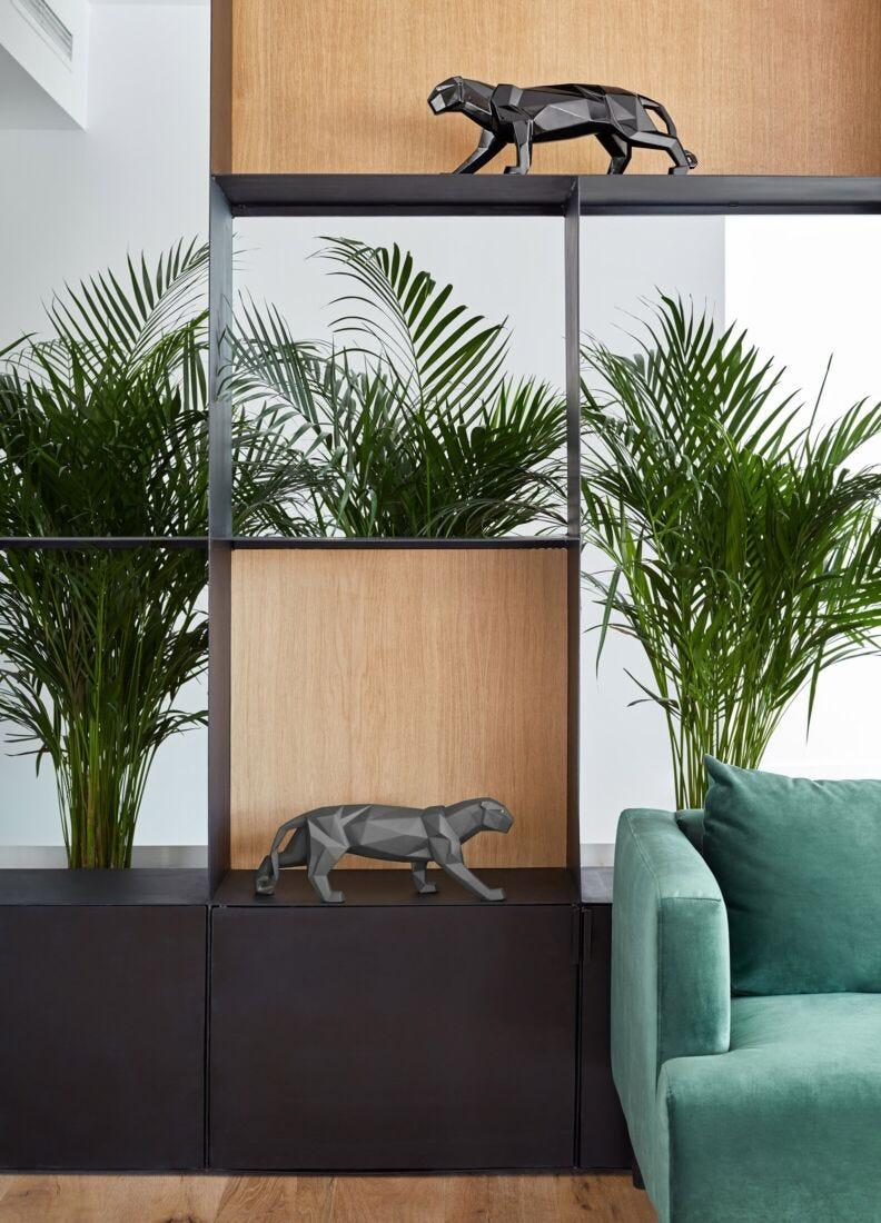 Lladro Escultura Pantera. Negro Brillo