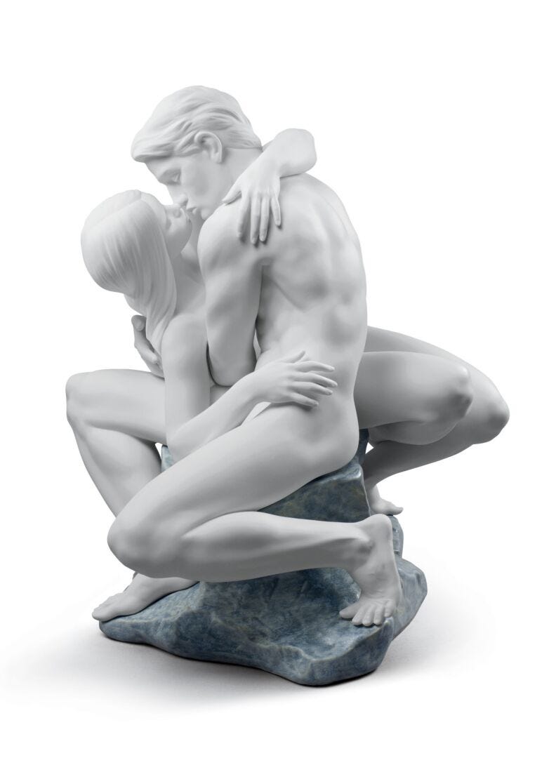 lladro Escultura pareja Beso apasionado