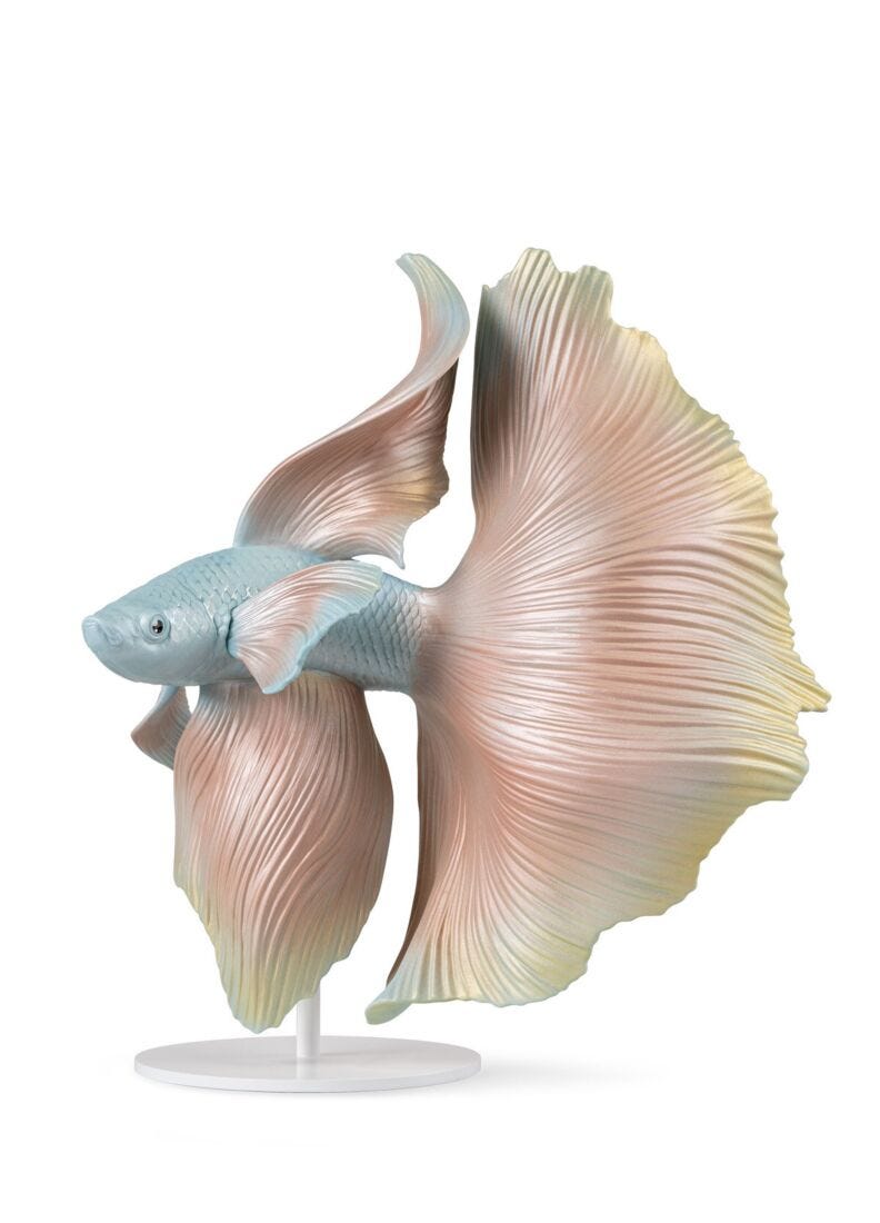 lladro Escultura Pez Betta. Derecho