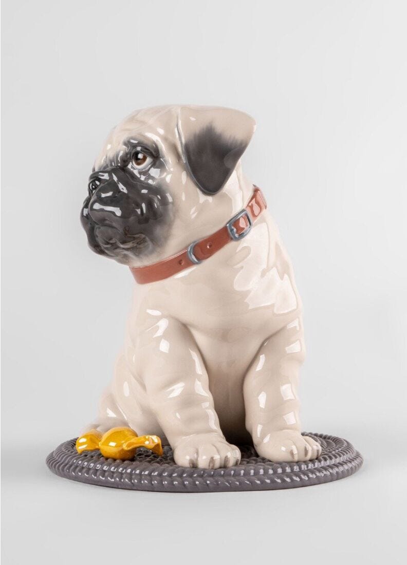 Lladro Escultura Puppie Pug
