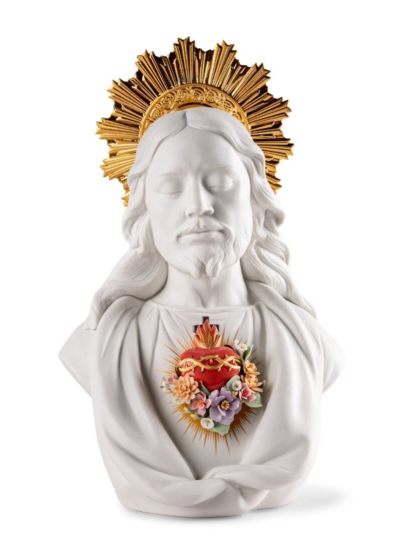 lladro Escultura Sagrado Corazón de Jesús