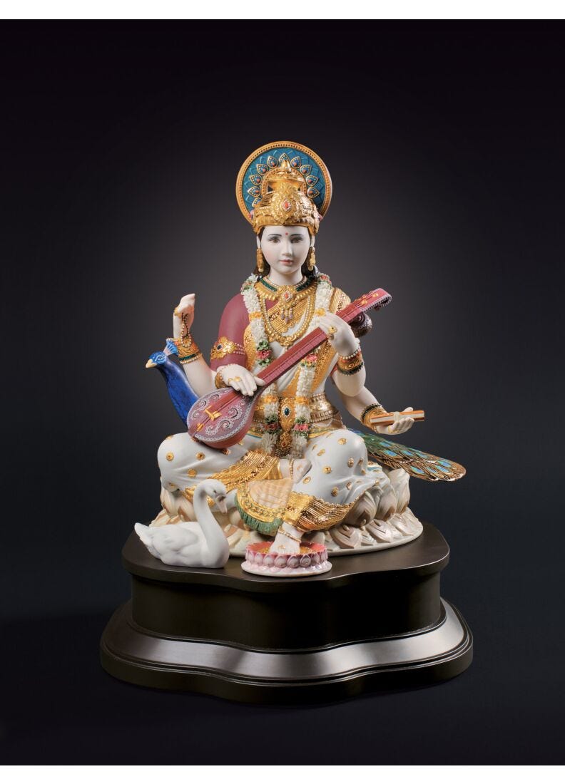 Lladro Escultura Saraswati. Serie Limitada