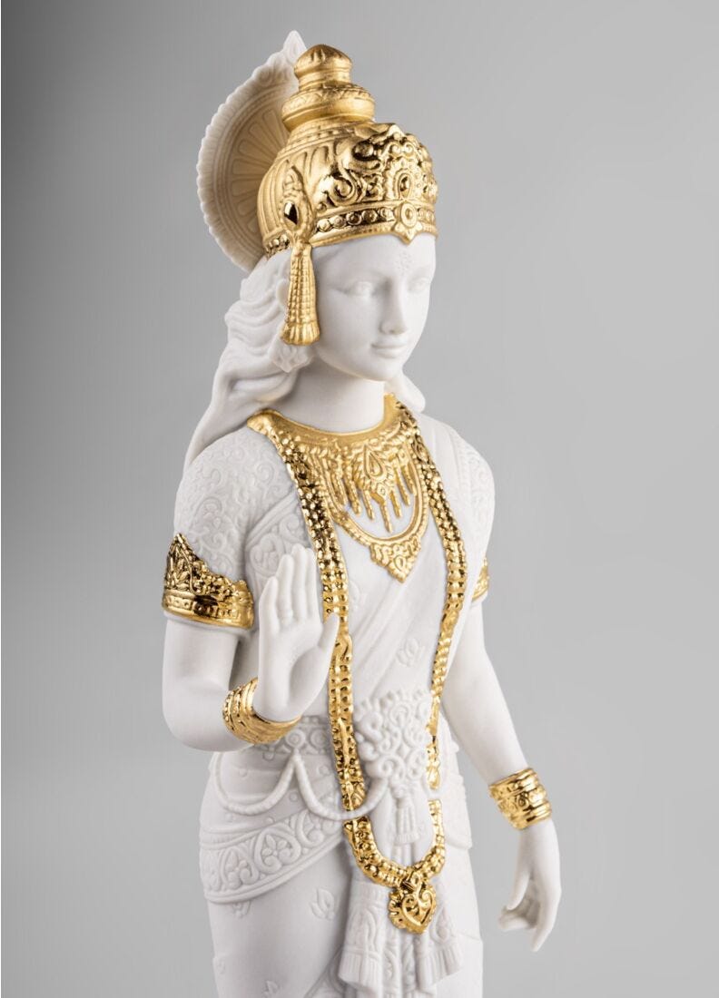 Lladro Escultura Sita. Lustre Oro