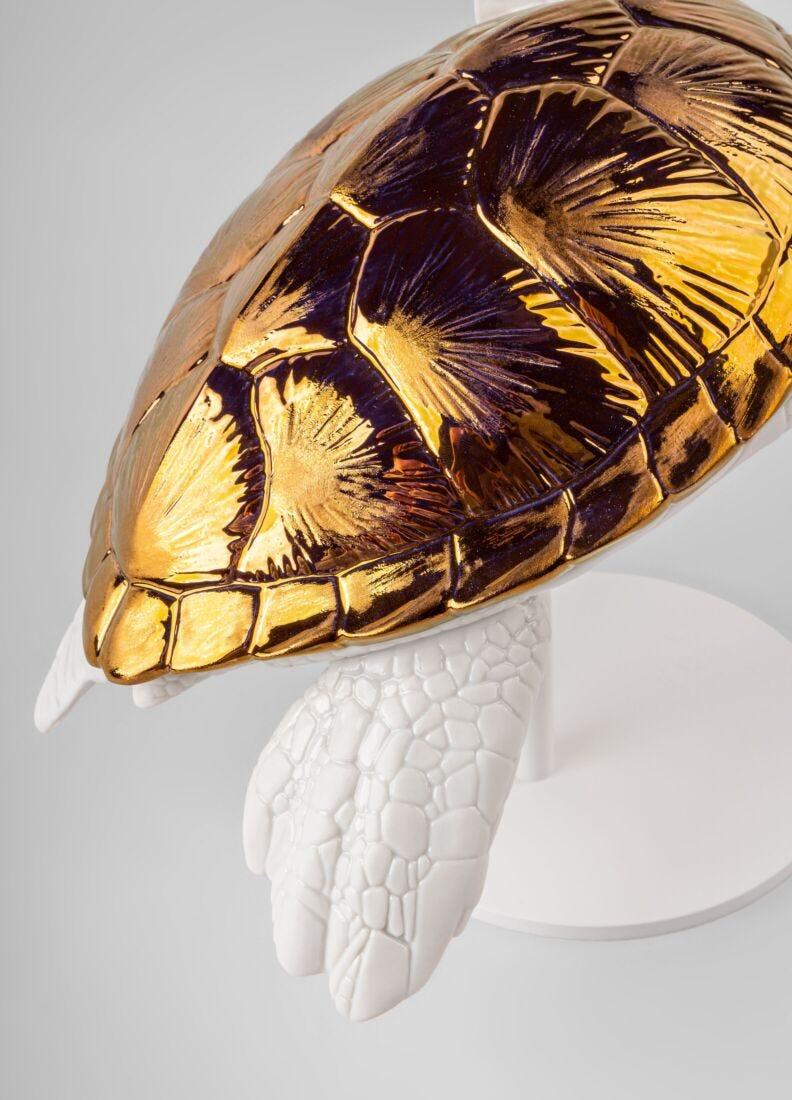 Lladro Escultura Tortuga Marina I (blanco - Cobre)