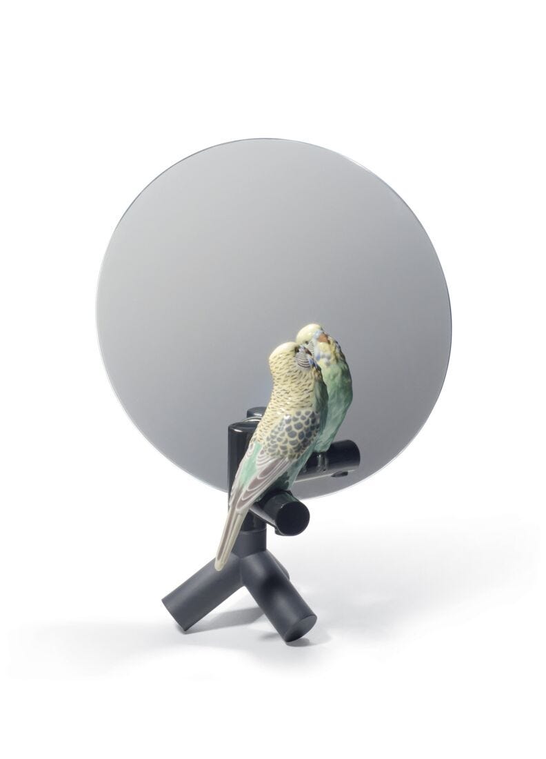 Lladro Espejo Tocador Parrot Vanity