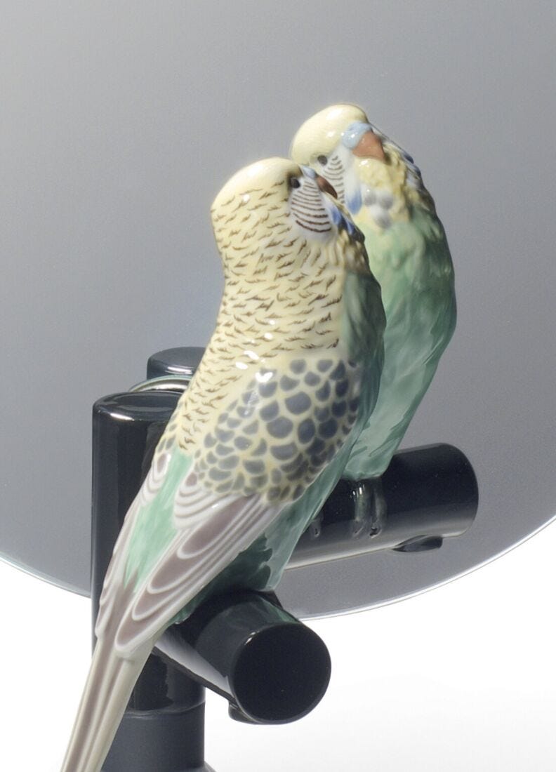 Lladro Espejo Tocador Parrot Vanity