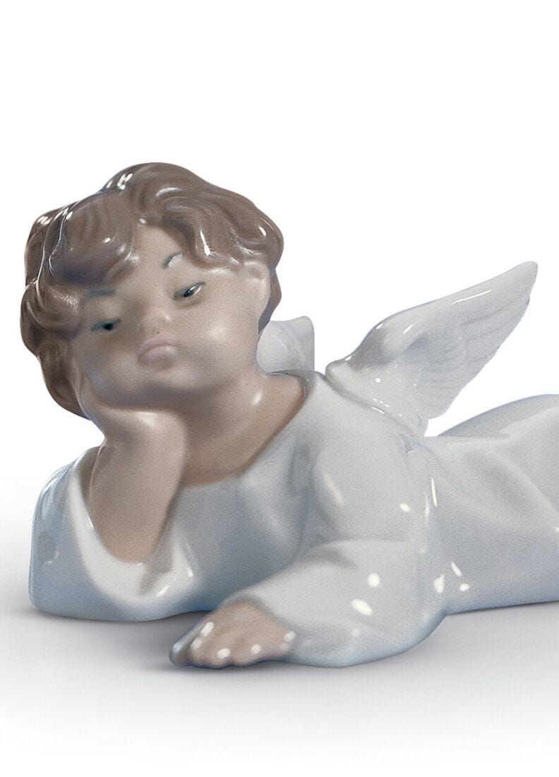 Lladro Figura Ángel Acostado