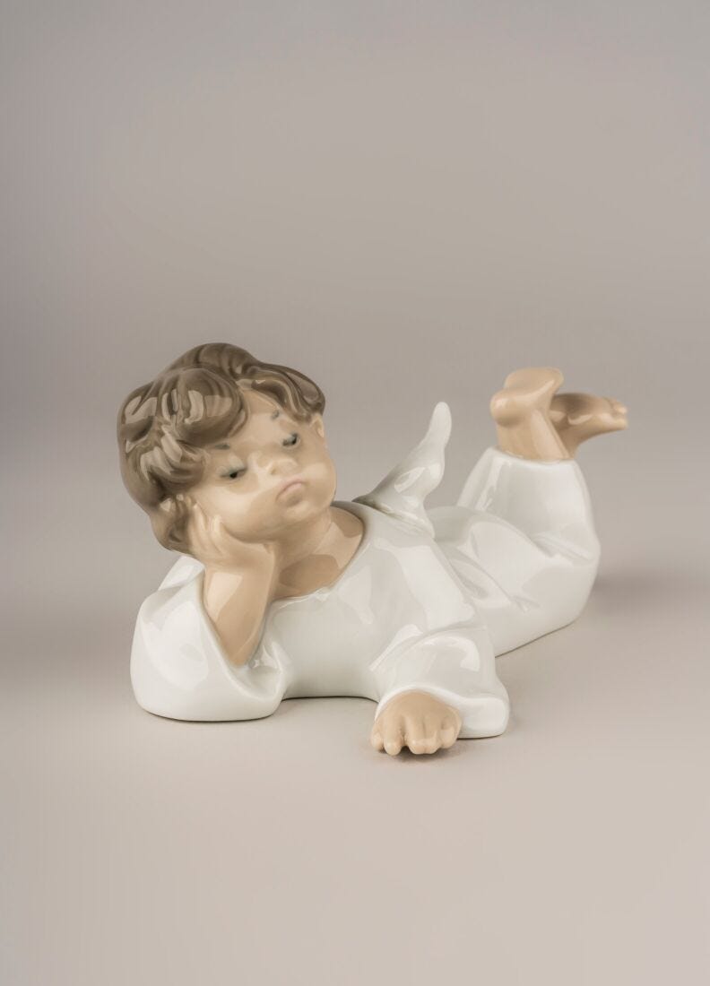 Lladro Figura Ángel Acostado