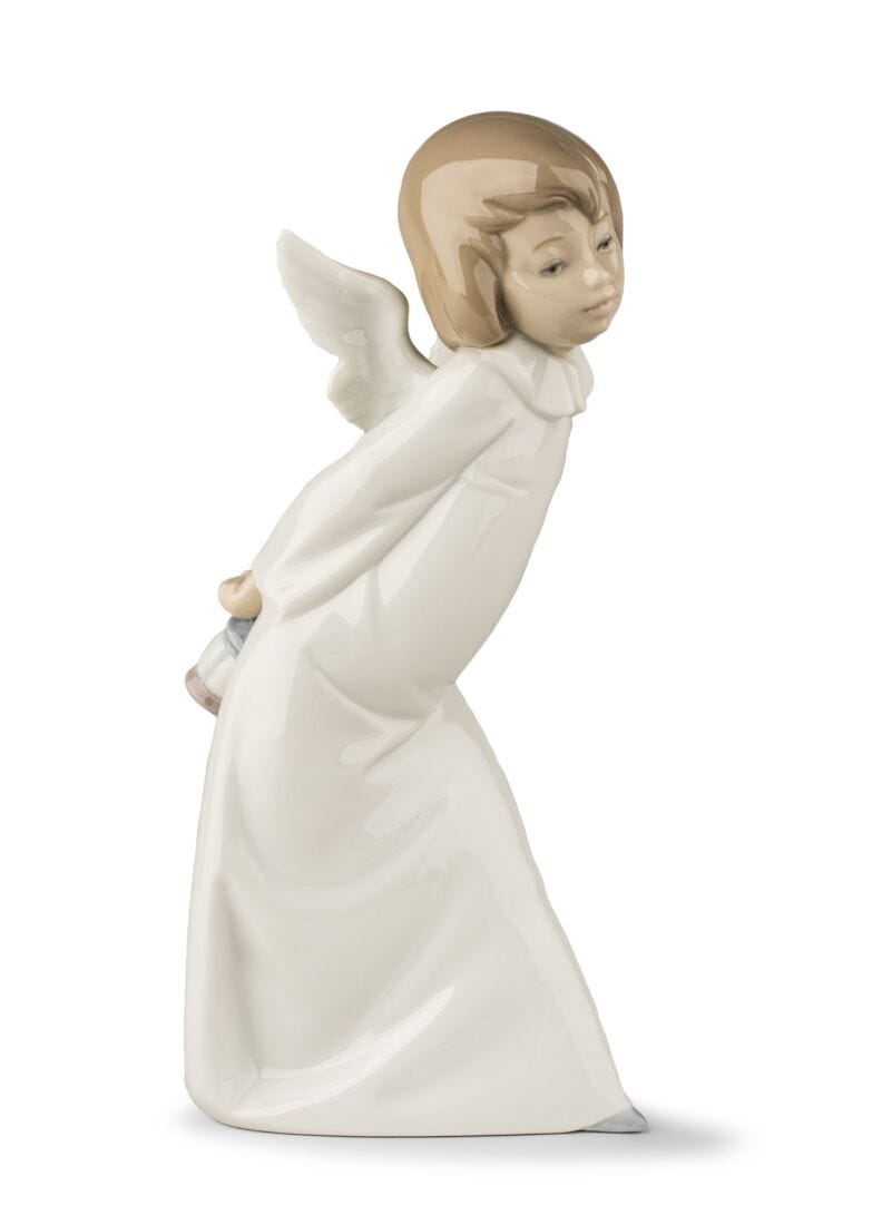 lladro Figura Ángel farolero