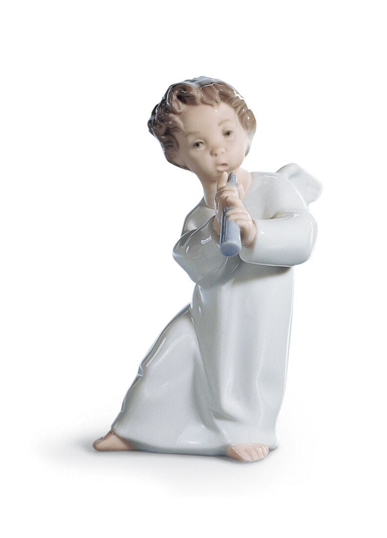 lladro Figura Ángel flautista