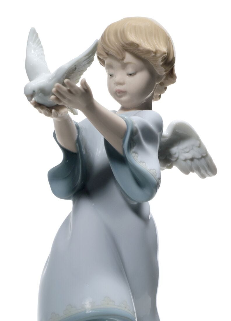 Lladro Figura ángel Paz En La Tierra