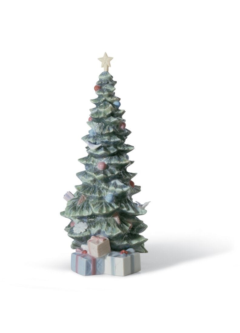 lladro Figura Árbol de Navidad con regalos