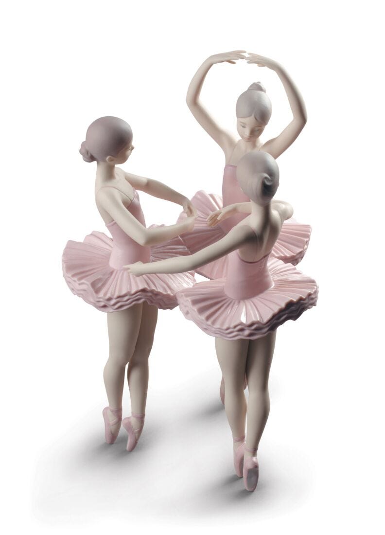 Lladro Figura Bailarinas Nuestra Pose De Ballet