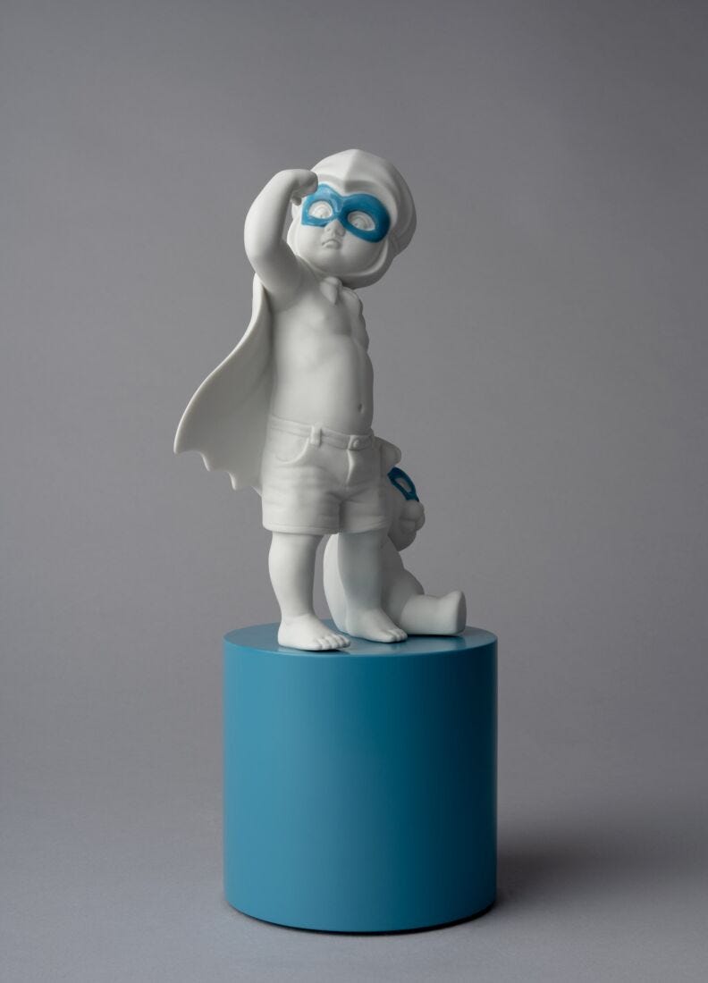 Lladro Figura Bebé Niño Tengo Super Poderes
