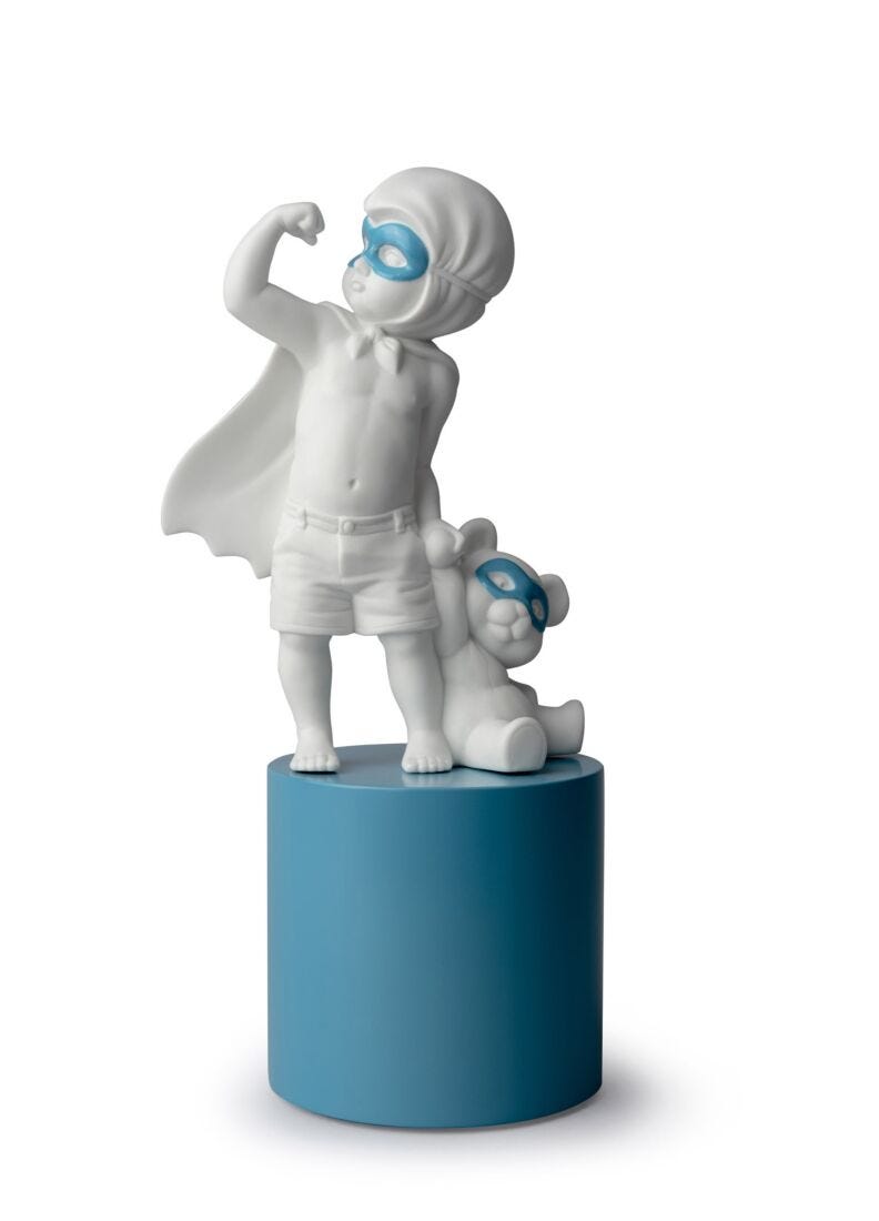 lladro Figura Bebé Niño Tengo super poderes