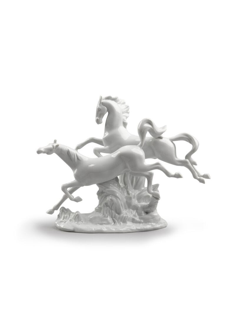lladro Figura Caballos al galope