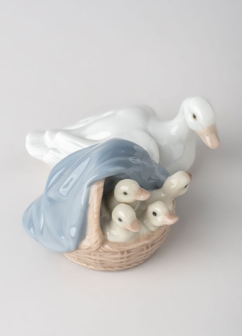 Lladro Figura Cría De Patos