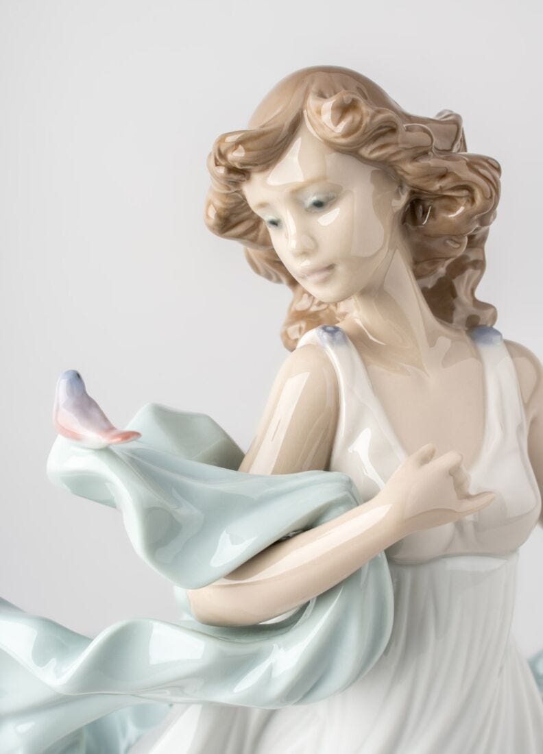 Lladro Figura Dama Del Ruiseñor