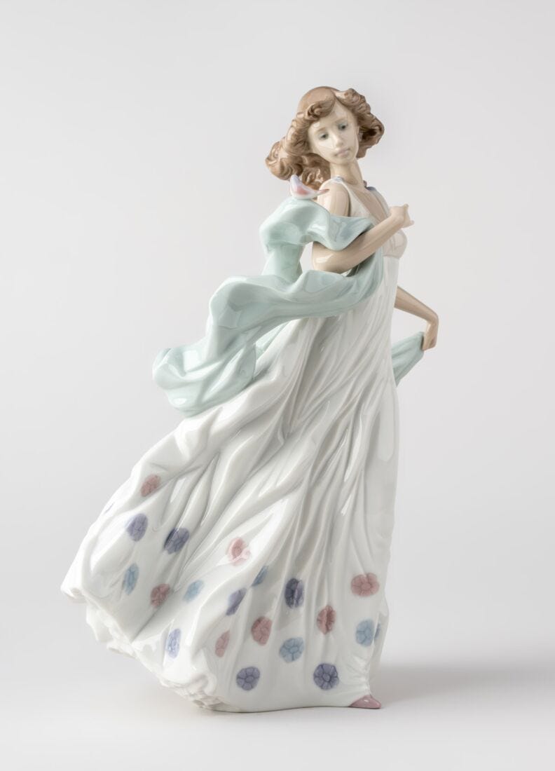 Lladro Figura Dama Del Ruiseñor