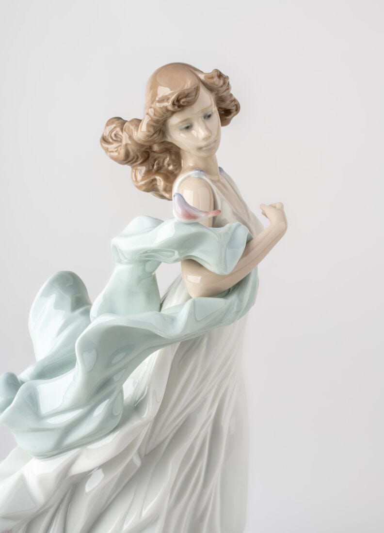 Lladro Figura Dama Del Ruiseñor