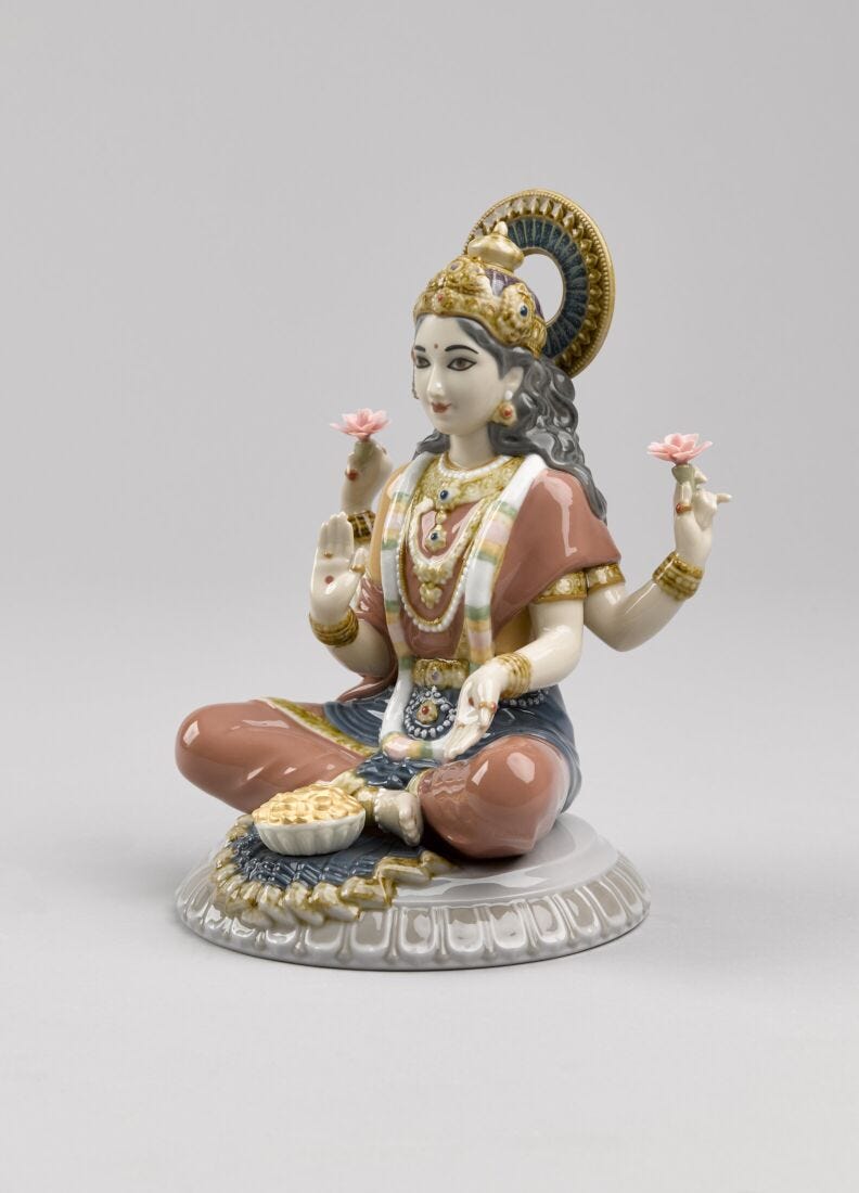 Lladro Figura Diosa Lakshmi