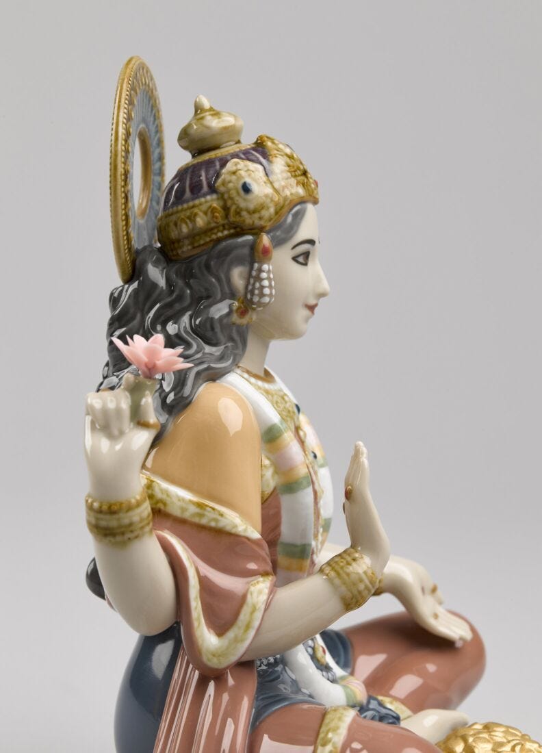 Lladro Figura Diosa Lakshmi