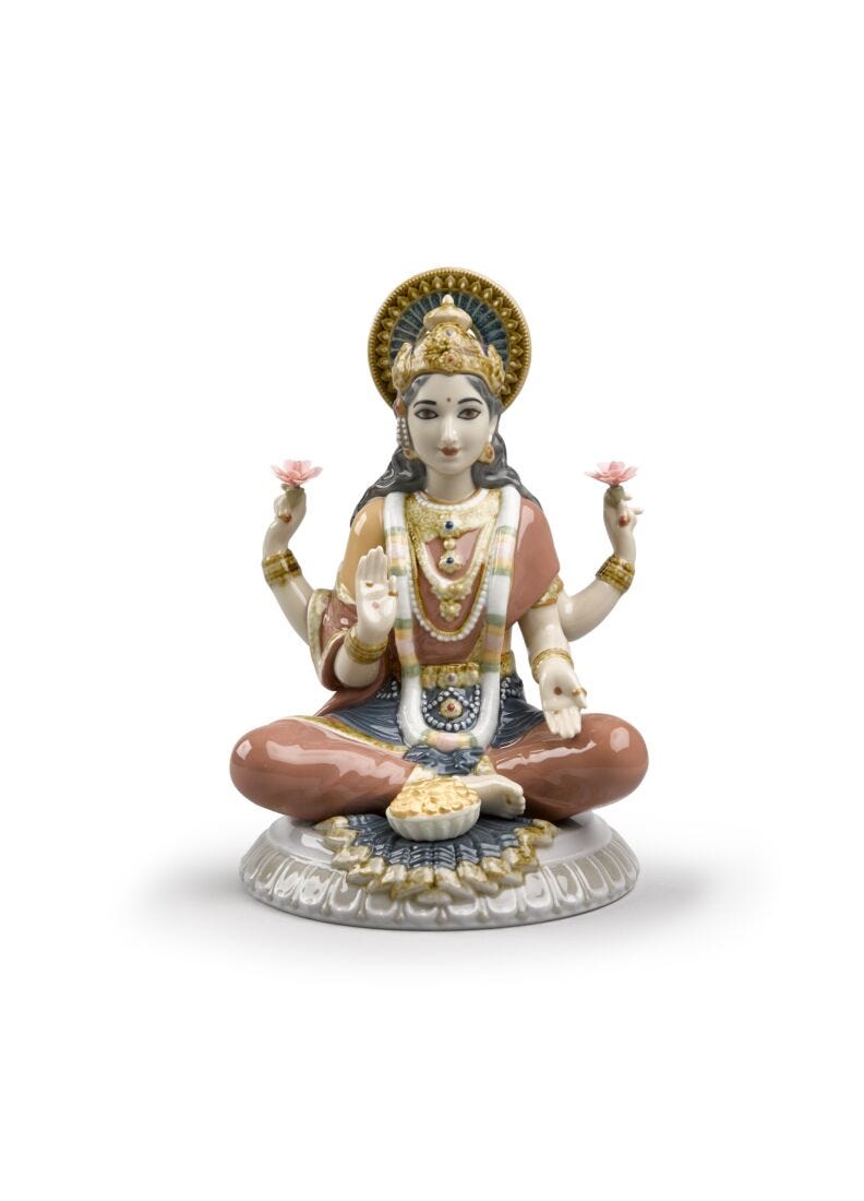 lladro Figura Diosa Lakshmi